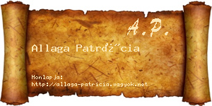 Allaga Patrícia névjegykártya